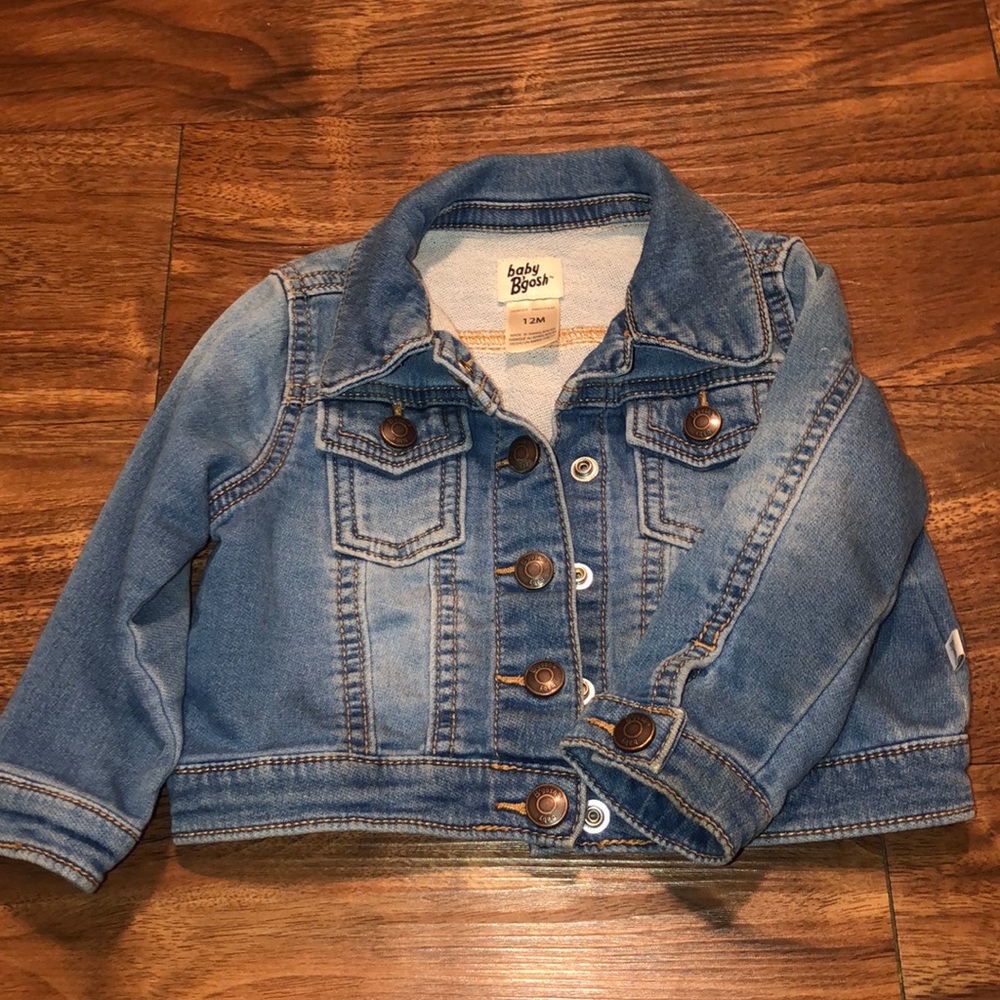 Denim baby sweater